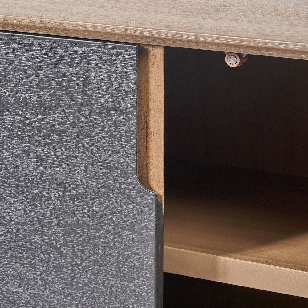 Gio Black & Natural Acacia Wood Sideboard